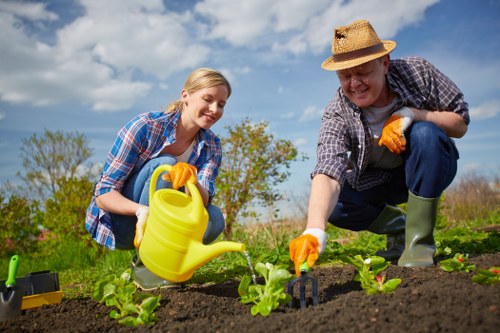 Training session for gardeners covering safe equipment use and procedures